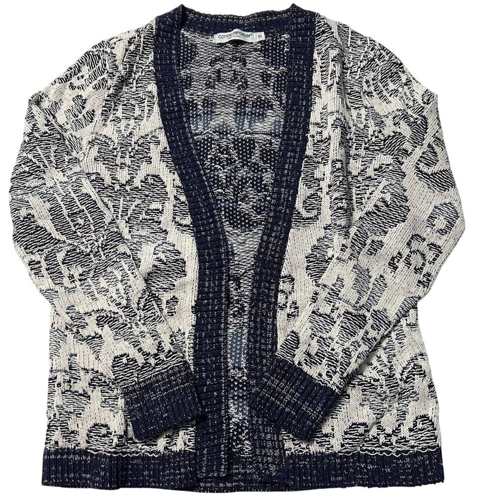 Cotton Emporium S Lightweight Open Front Cardigan